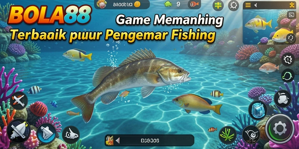 Gameplay seru BOLA88 saat menangkap ikan di laut.