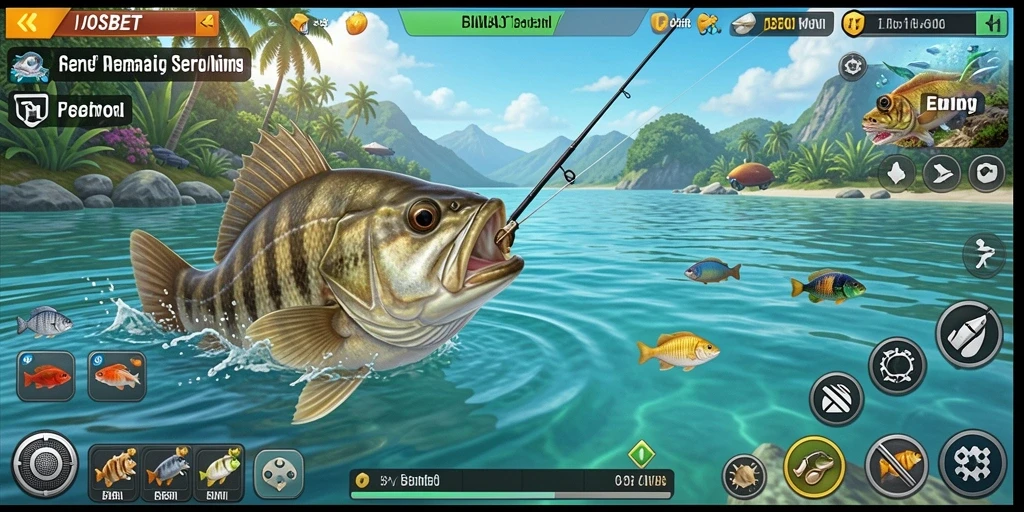 Tampilan screenshot <strong>IOSBET</strong> menunjukkan gameplay memancing yang menakjubkan.
