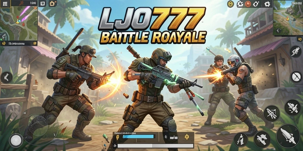 Gameplay LJO777 yang mendebarkan di arena Battle Royale.