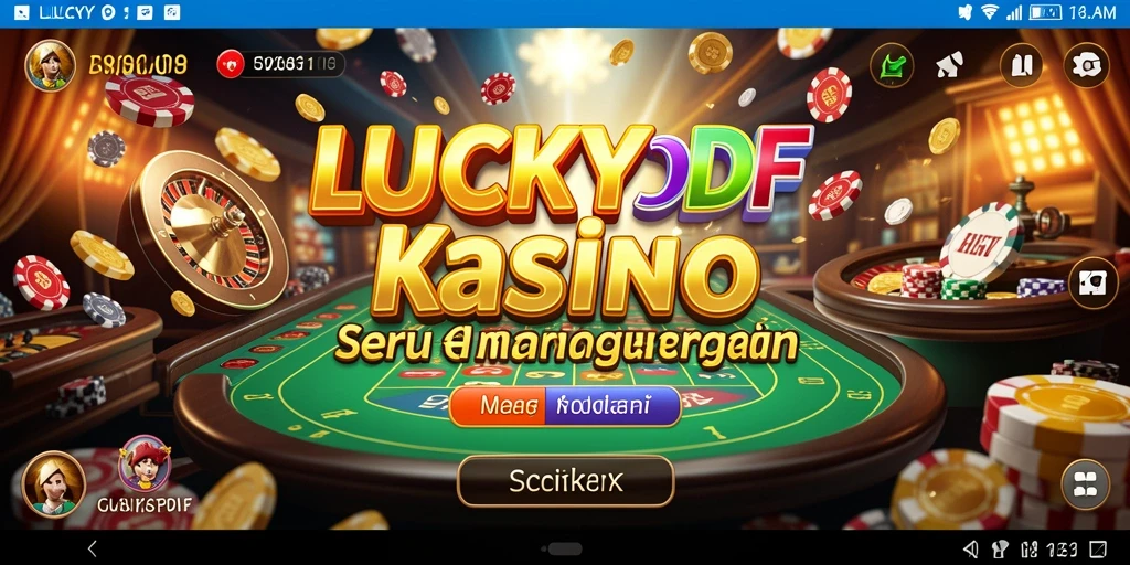 Tampilan dinamis dari gameplay LUCKYDF yang menarik.