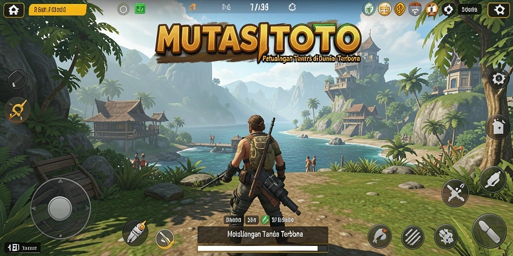 Screenshot menampilkan aksi petualangan dalam dunia terbuka di MUTASITOTO.