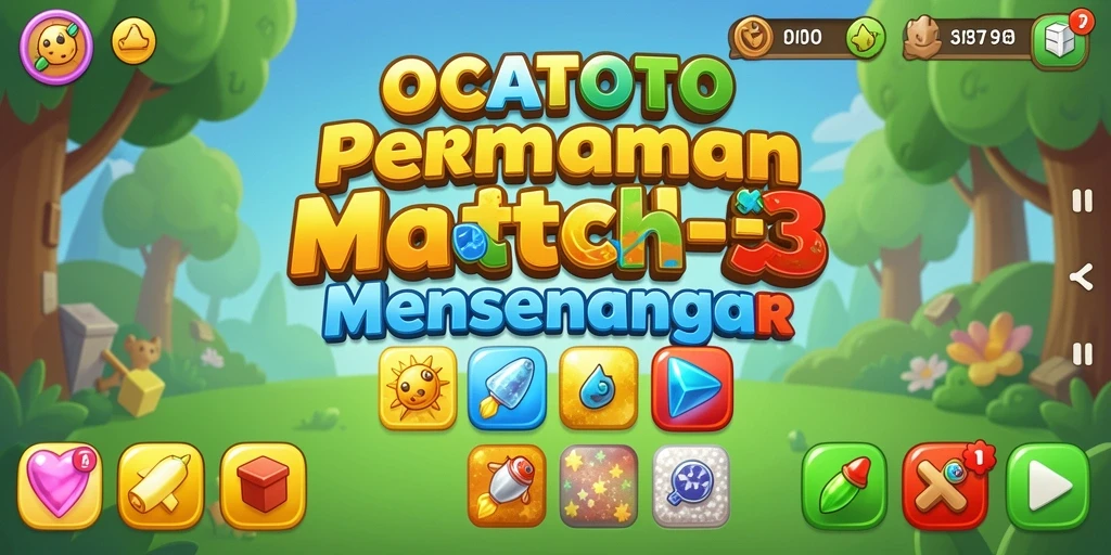 Tangkapan layar dari gameplay seru OCATOTO yang penuh warna.