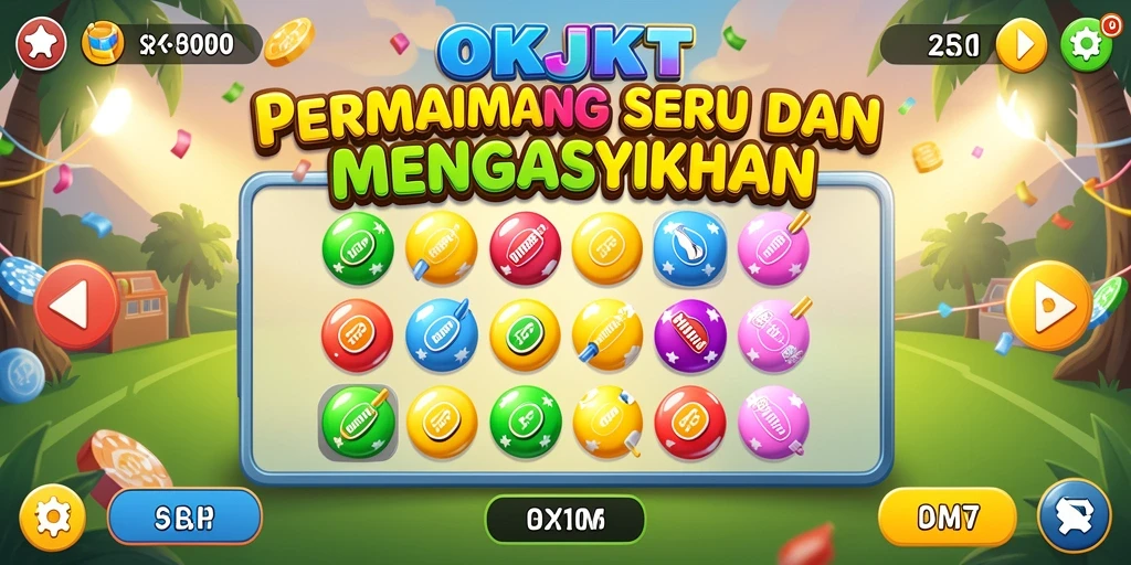 Tampilan gameplay seru dalam permainan Bingo OKJKT.