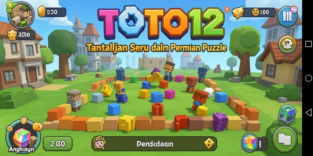 Tampilan gameplay TOTO12 dengan tantangan puzzle yang mengasyikkan.